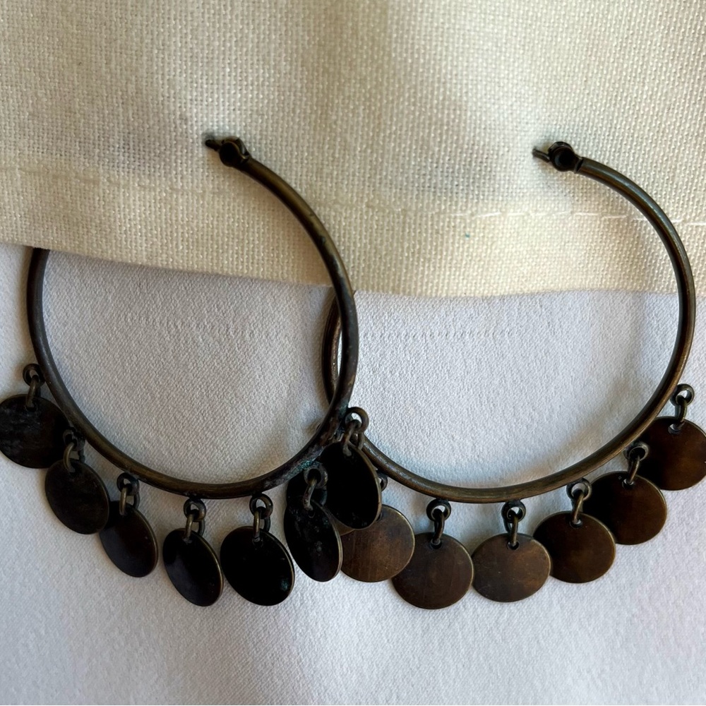 Vintage Robert Rose Hoop Earrings - Picture 12 of 16
